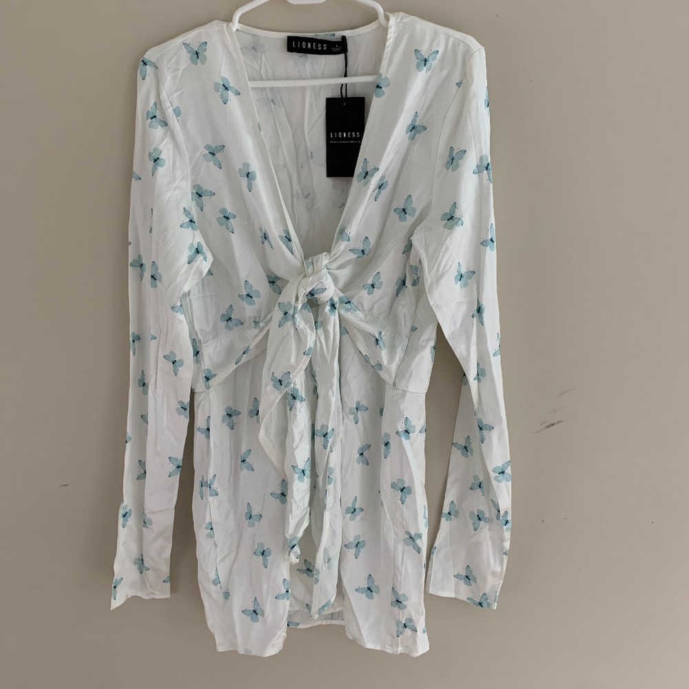 Blue Butterfly Dress by Lioness